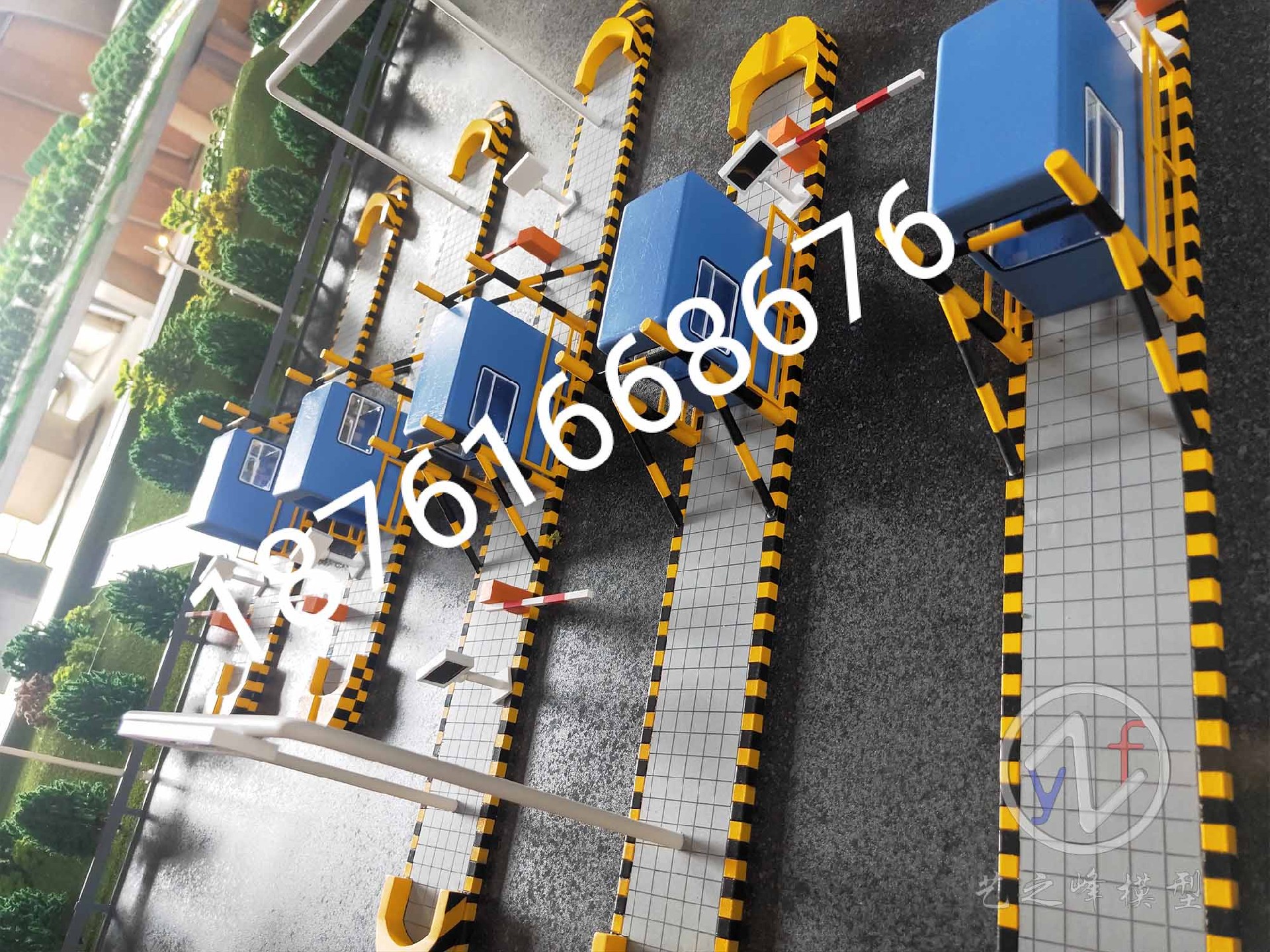 收费站及指示牌模型